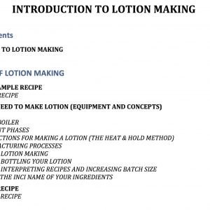 Lotion Making 101
