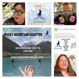 A collage with fife photos representing the members of the Rocky Mountain chapter of the SCC
