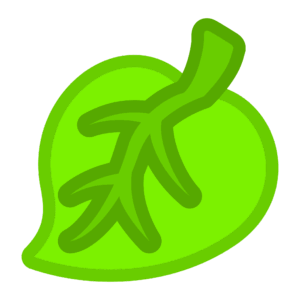 An icon of a green leafy with darker green veins used to indicate something interesting is happening in the post